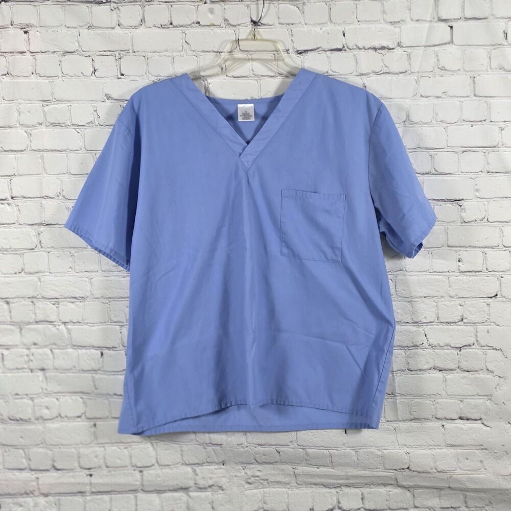 Unbranded Women's Large Blue Nursing Scrub Tops‎ (2) UZ13150T